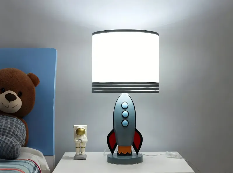 rocket ship lamp