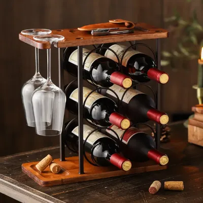 wine rack on table