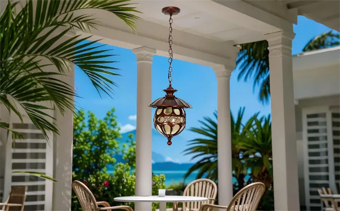 Outdoor Pendant Light in Patio