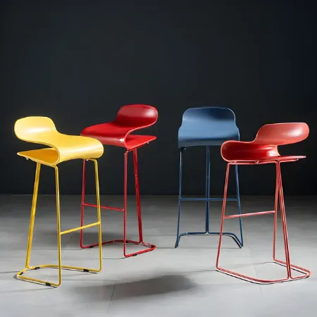 Acrylic Colorful Vibrant Wave High Bar Stool | homeyfad