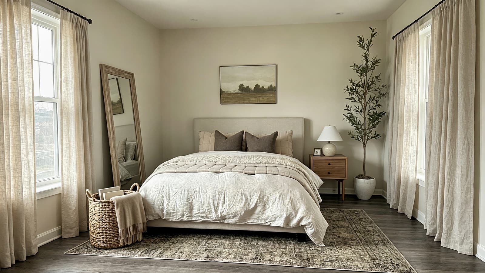 nightstand ideas with beige bed | homeyfad