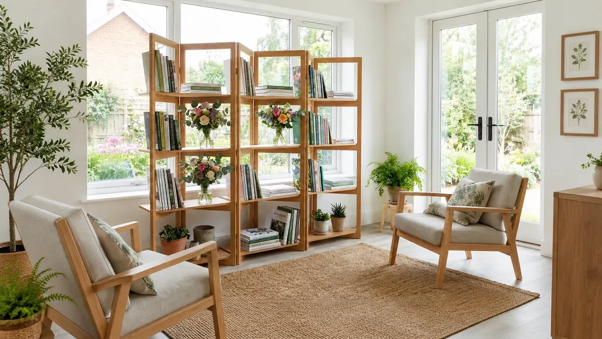 Folding Open Shelf Room Divider bookshelf