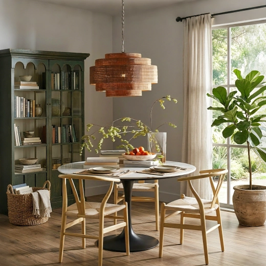 Wabi-Sabi Style Rattan Pendant Light