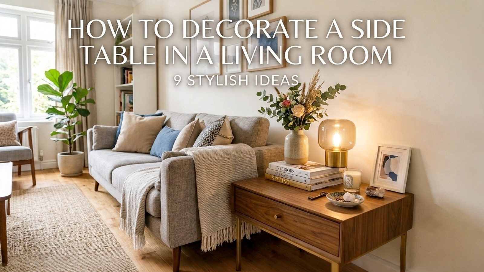 How to Decorate a Side Table in a Living Room | homeyfad