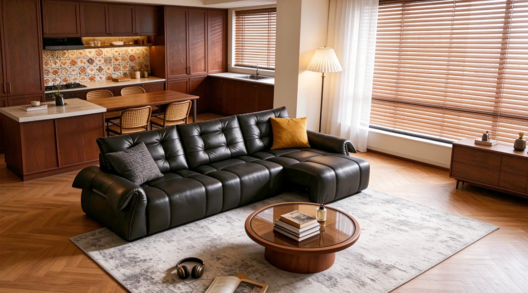 sofa for small open-plan apartment