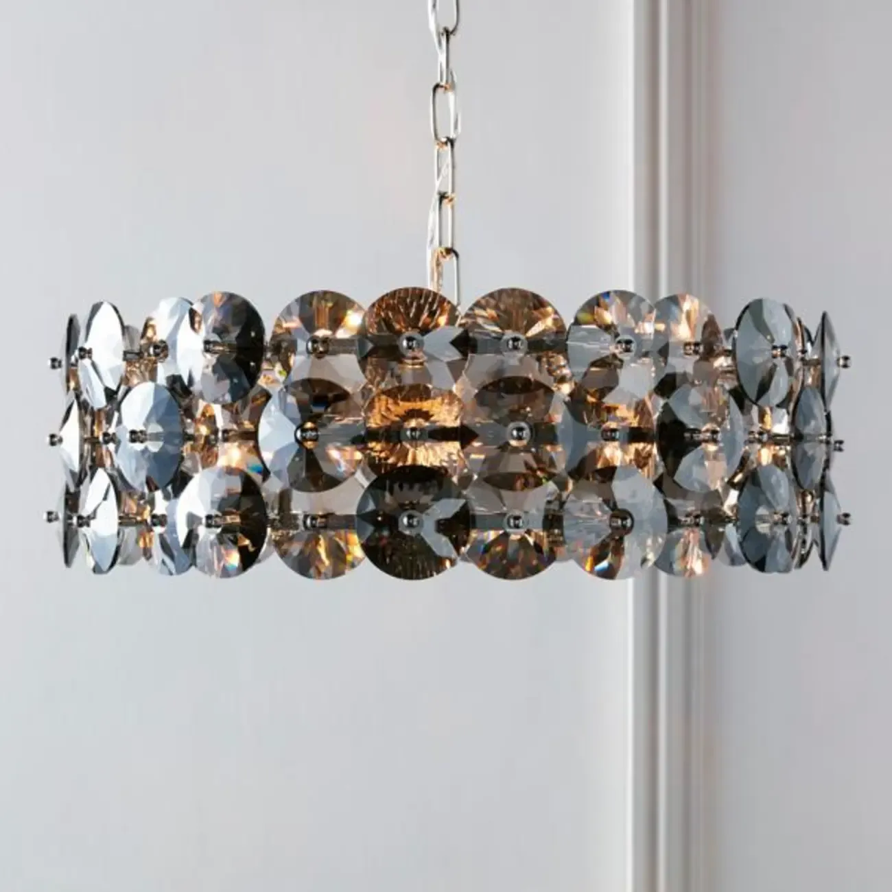 Crystal Drum Chandelier for Modern Elegance Image - 7