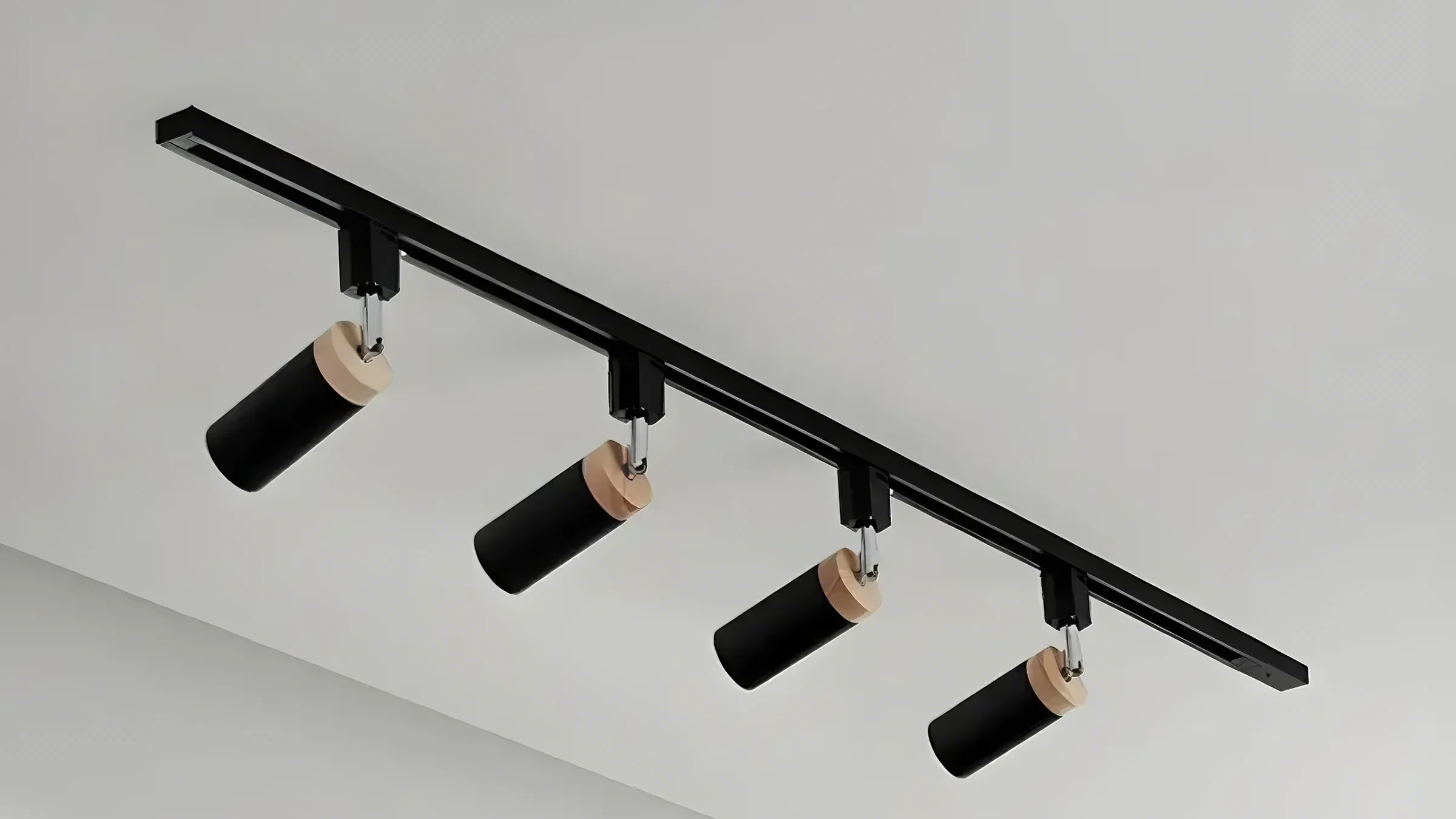 4-Light Metal Modern LED Track Lighting Fixture Adjustable Head