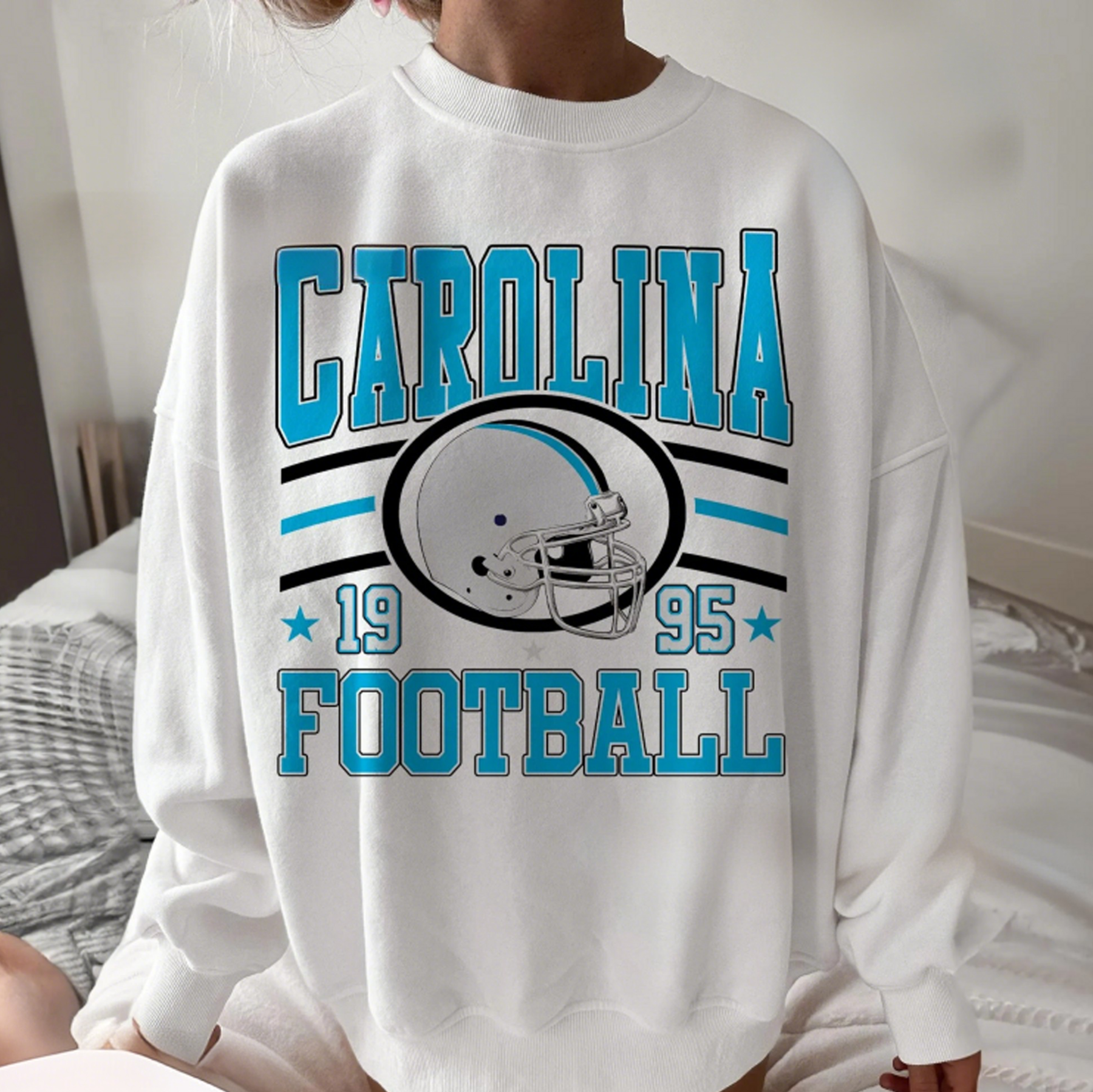 New Retro Style Varsity All Team Football Sweatshirt