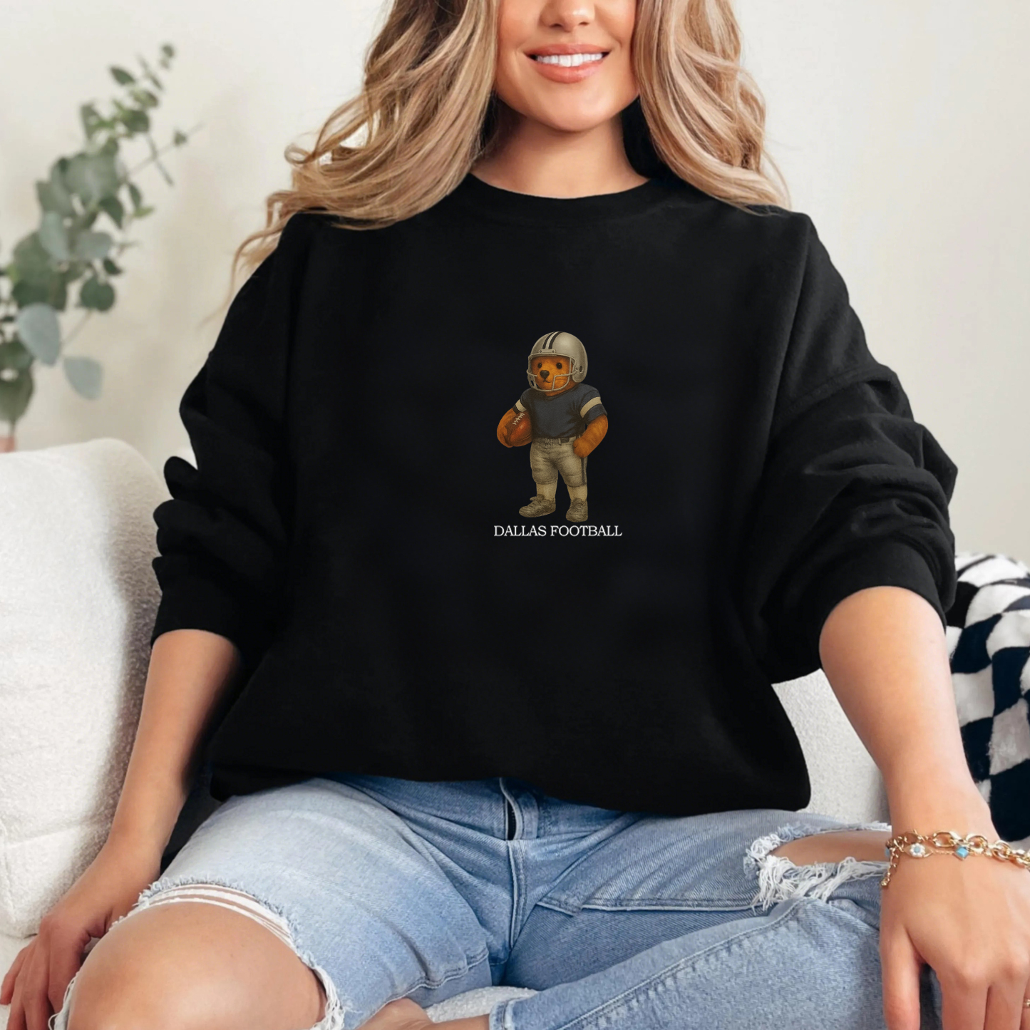 Custom American Football Bear Sweatshirt