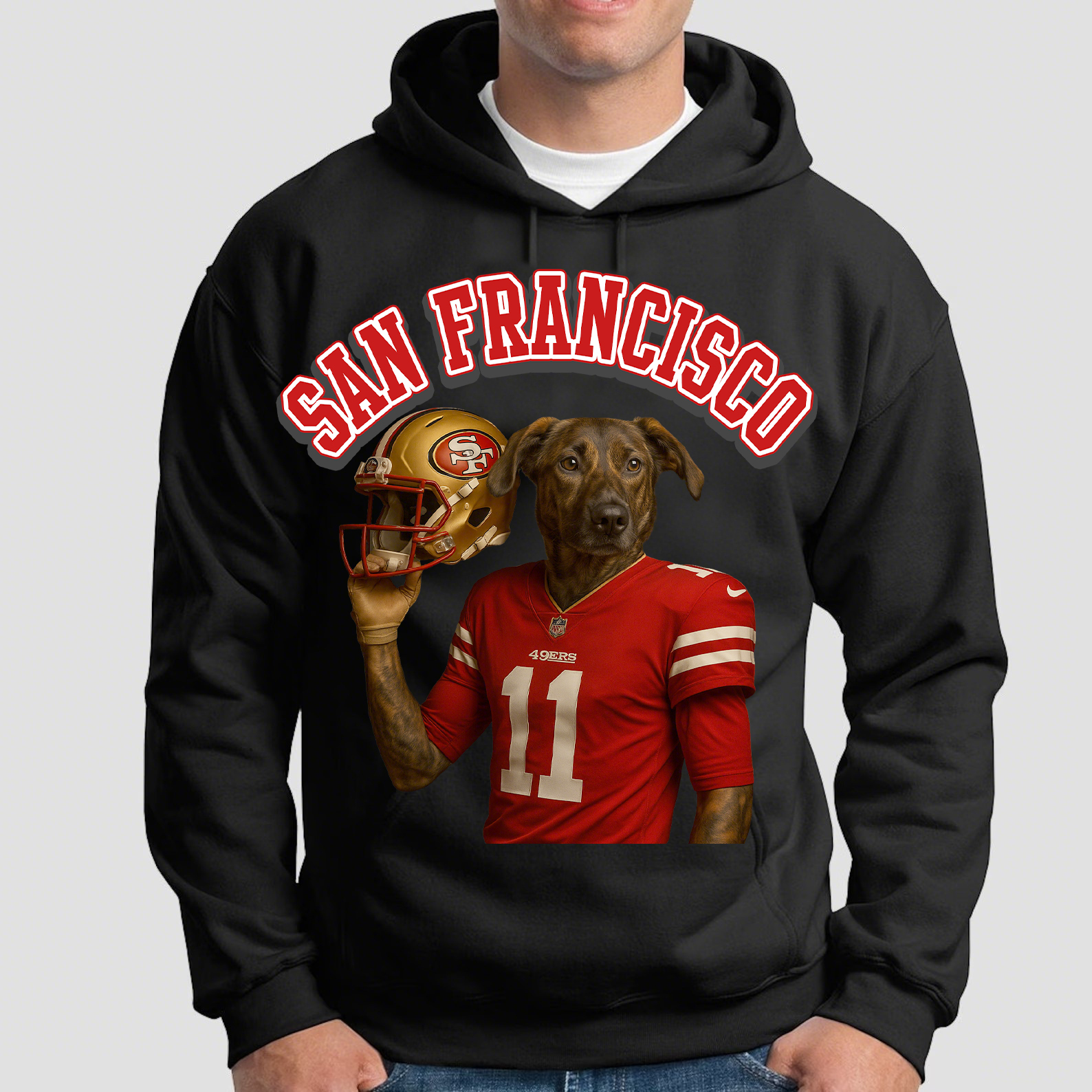 Custom American Football Pet Print Sweatshirt
