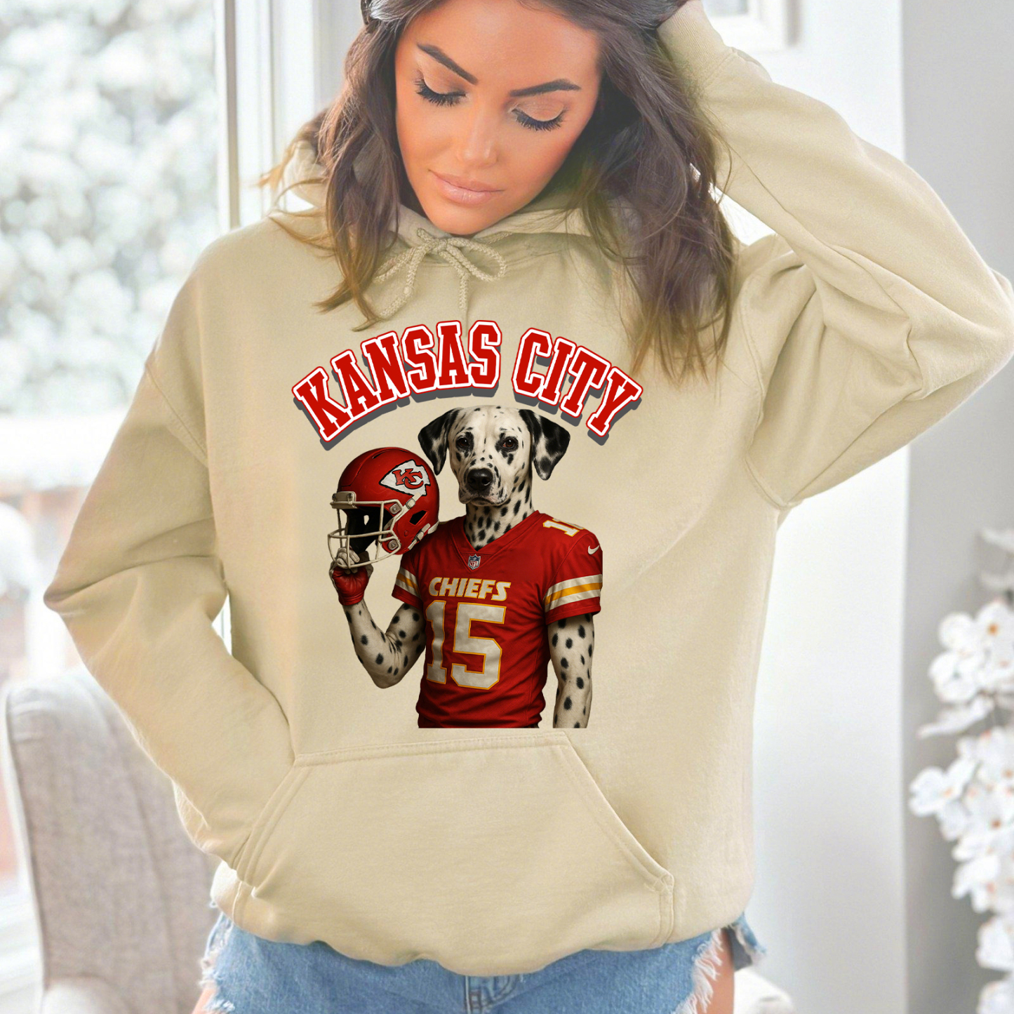 Custom American Football Pet Print Sweatshirt
