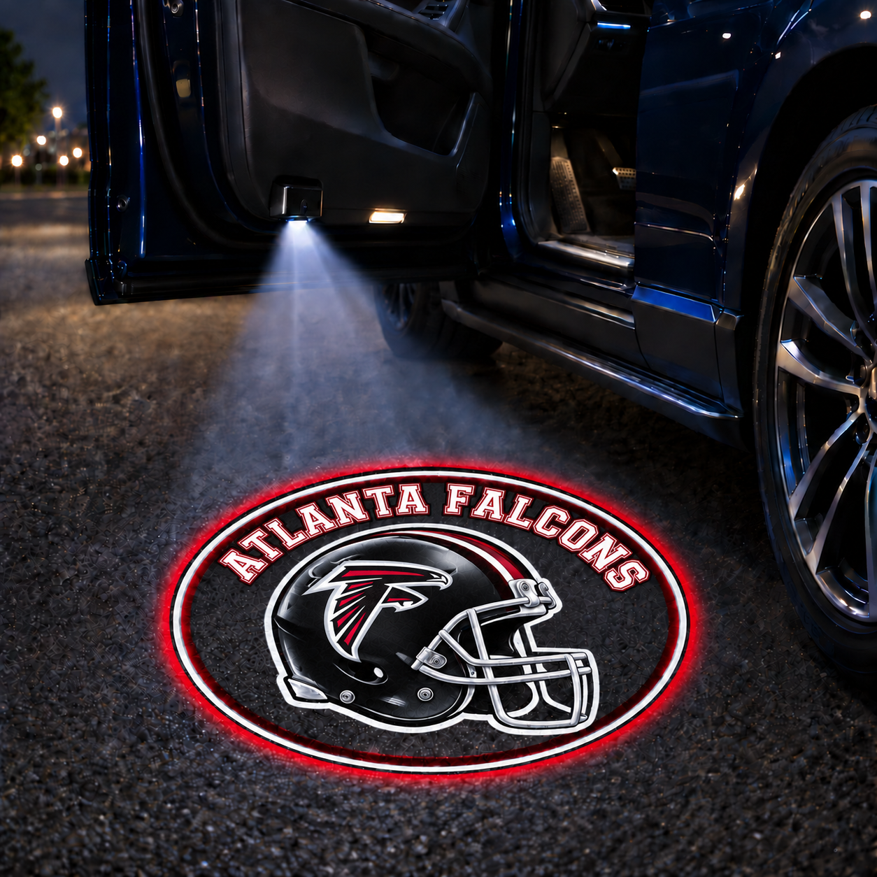 Vintage Football Helmet Car Door Projector Lights – Choose Your Team Style
