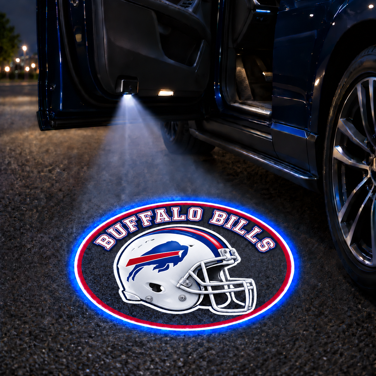 Vintage Football Helmet Car Door Projector Lights – Choose Your Team Style