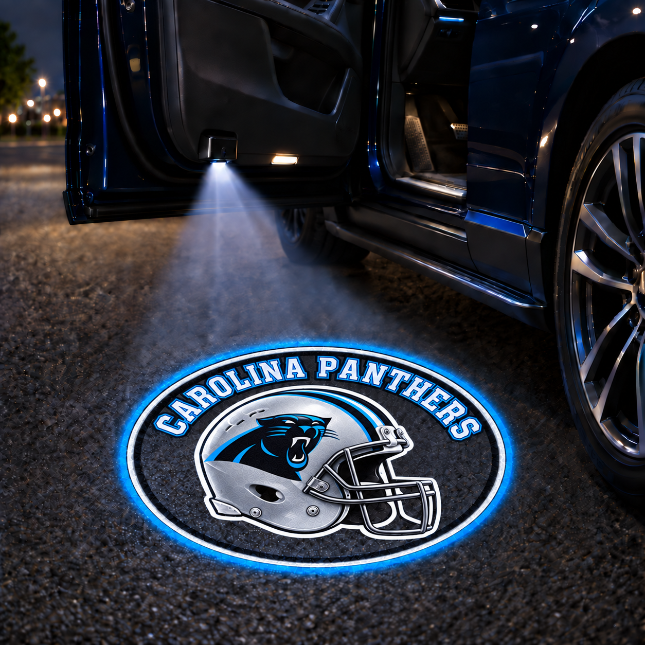 Vintage Football Helmet Car Door Projector Lights – Choose Your Team Style