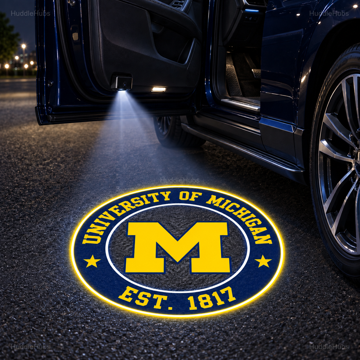 College Football Team Car Door Projector Lights – Choose Your Favorite School