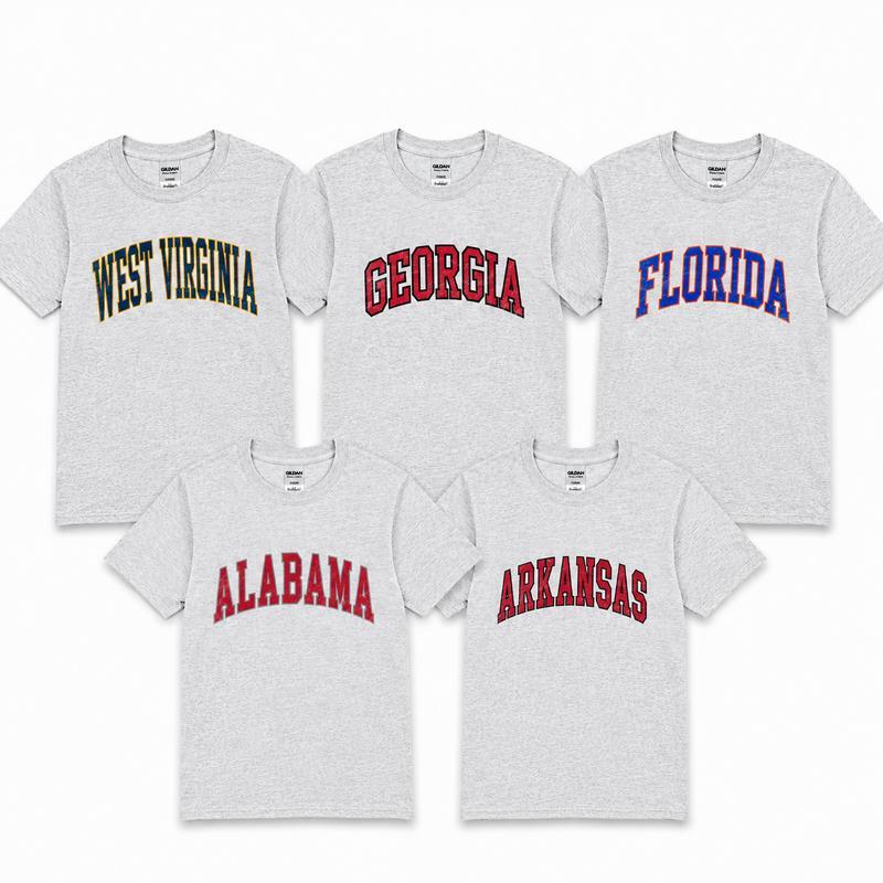 Vintage Varsity College T Shirt State Varsity T Shirt