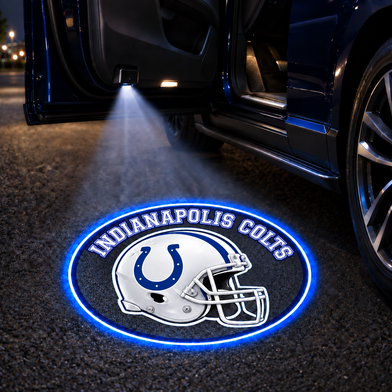 Vintage Football Helmet Car Door Projector Lights – Choose Your Team Style