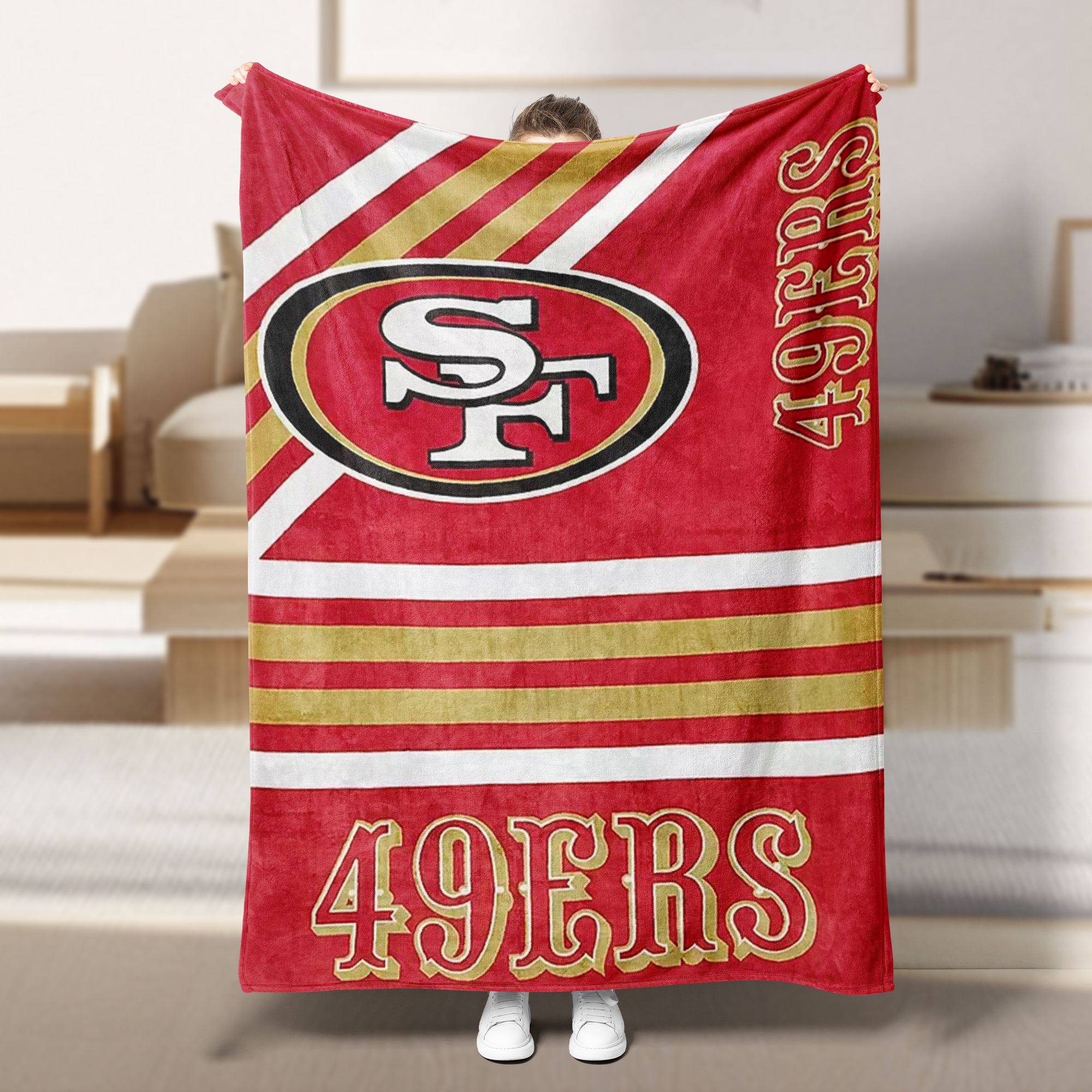 Personalized NFL Team Logo Blanket