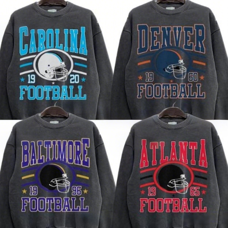 New Retro Style Varsity All Team Football Sweatshirt