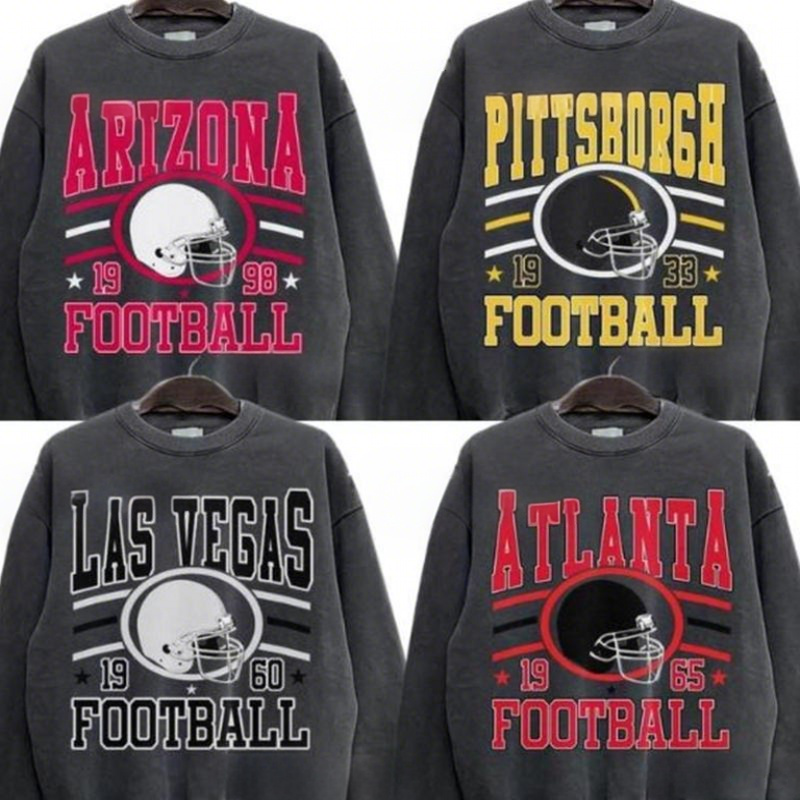 New Retro Style Varsity All Team Football Sweatshirt