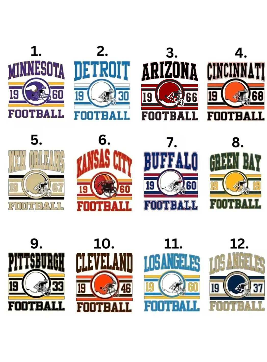 Vintage Football Team Collection Sweatshirt