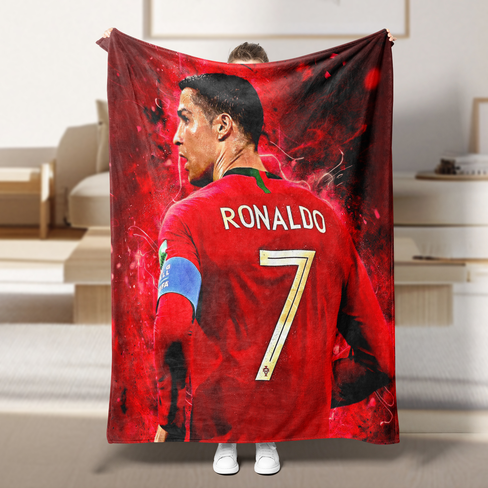 Football Star Cr7 Plush Blanket