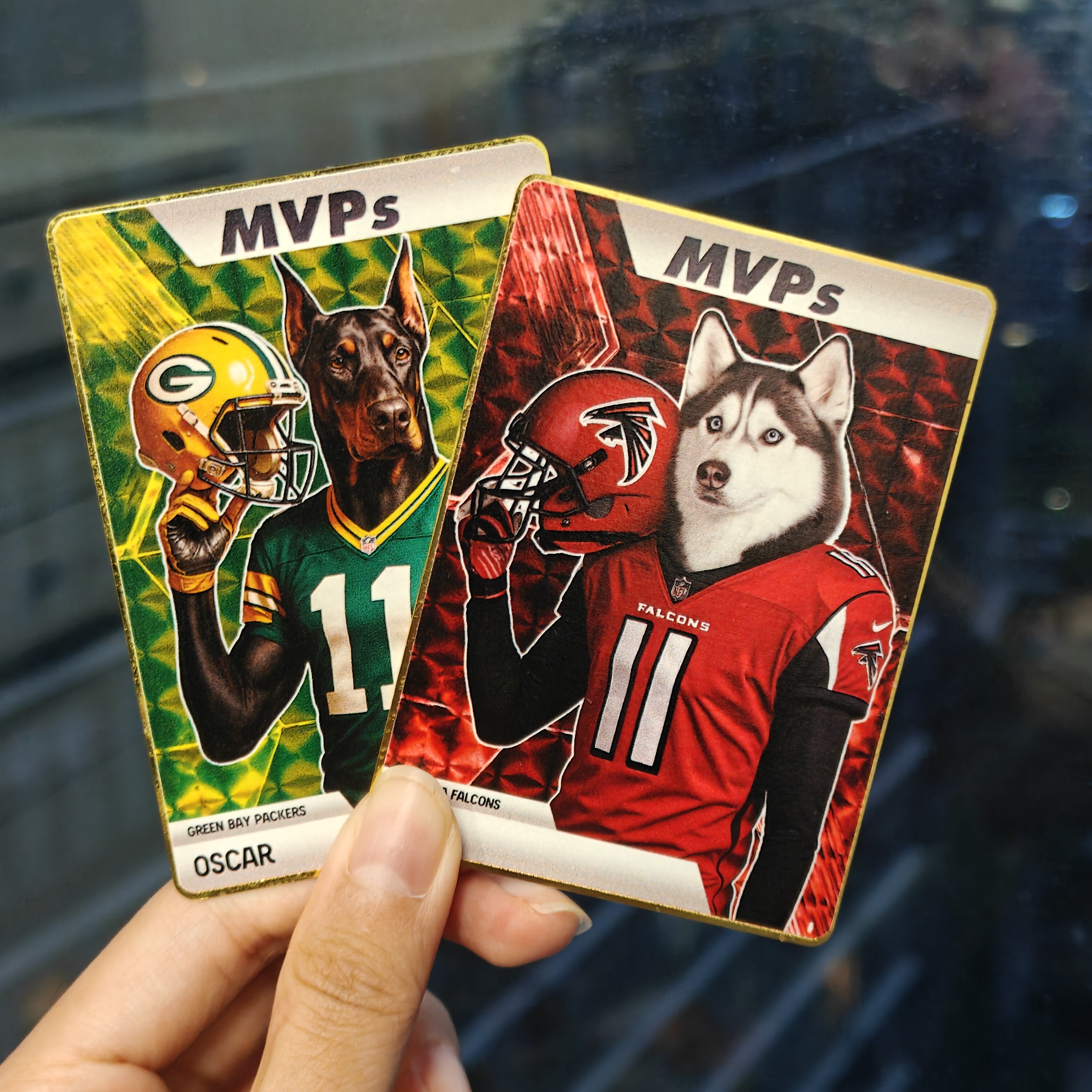 Custom Sci-Fi Football Star Pet Cards - Unleash Your Pet's Inner MVP
