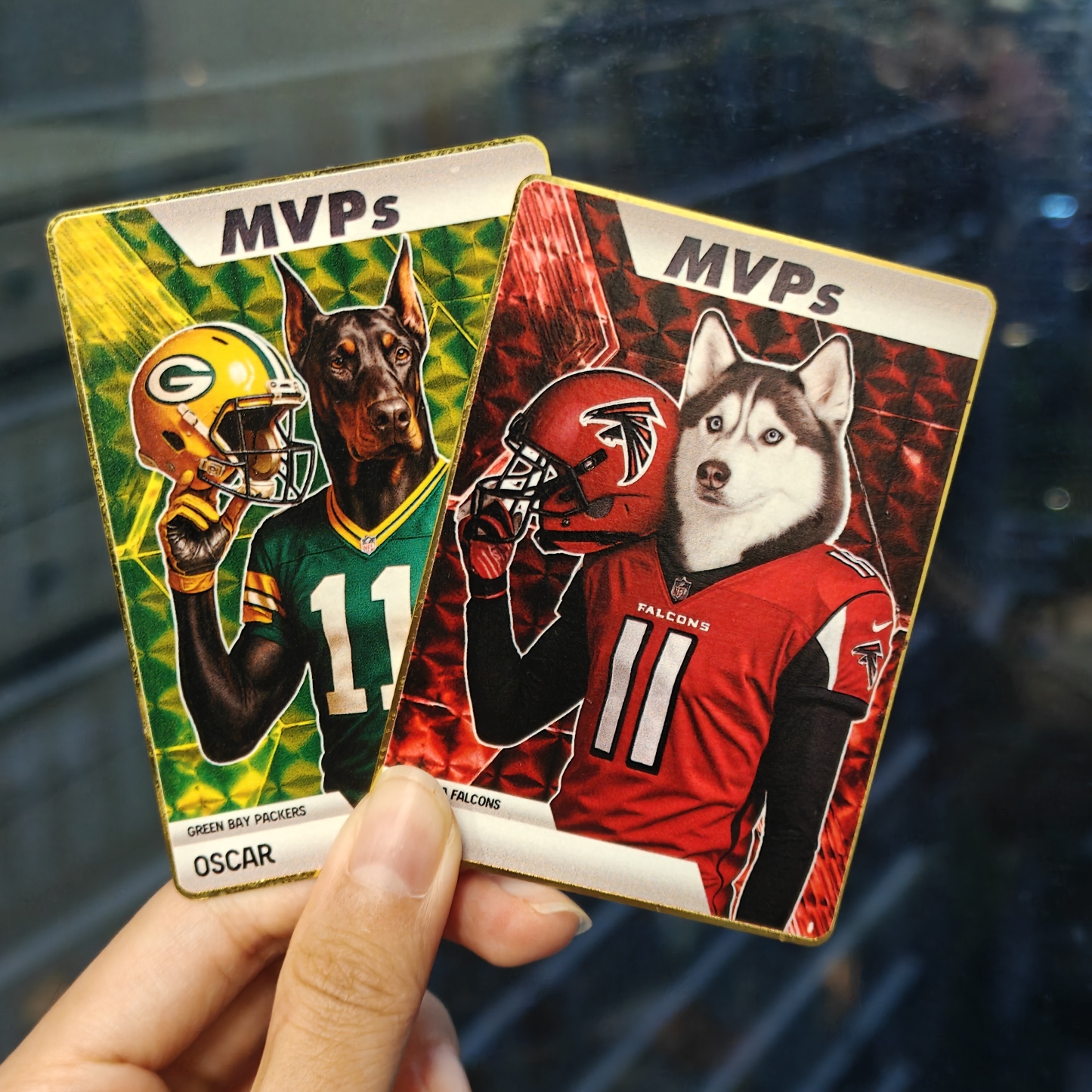 Custom Sci-Fi Football Star Pet Cards - Unleash Your Pet's Inner MVP