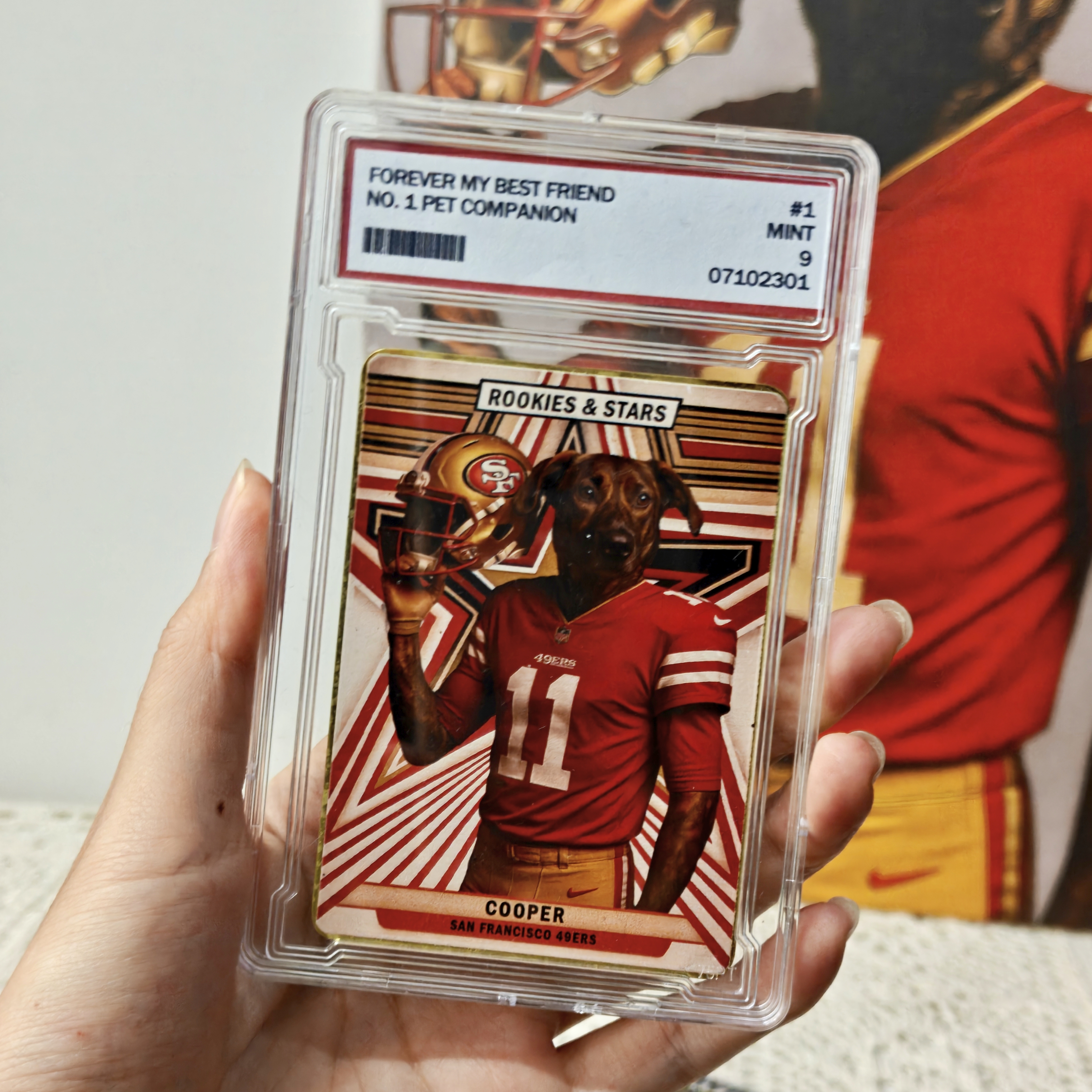 Custom Sci-Fi Football Star Pet Cards - Unleash Your Pet's Inner MVP