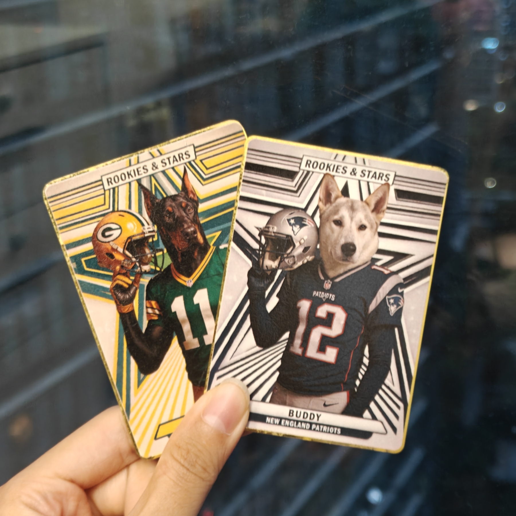 Custom Sci-Fi Football Star Pet Cards - Unleash Your Pet's Inner MVP
