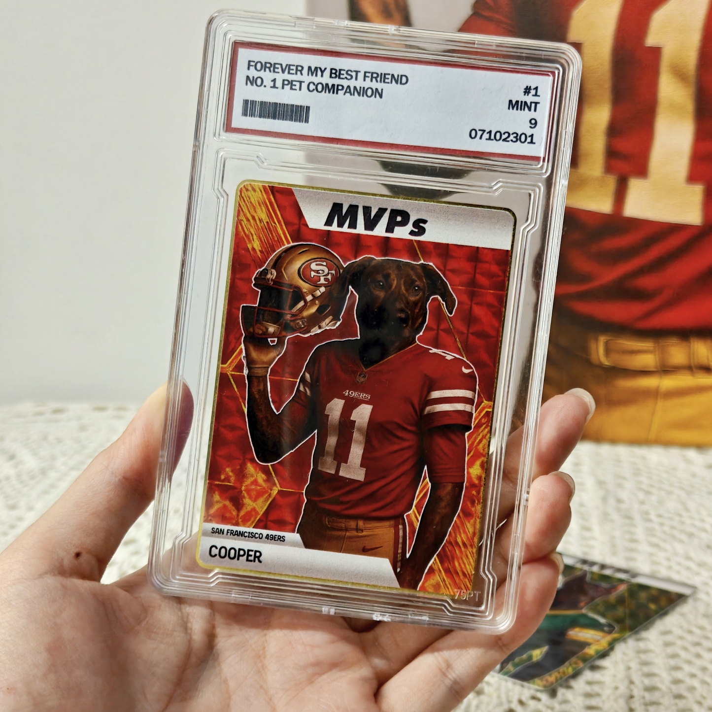 Custom Sci-Fi Football Star Pet Cards - Unleash Your Pet's Inner MVP