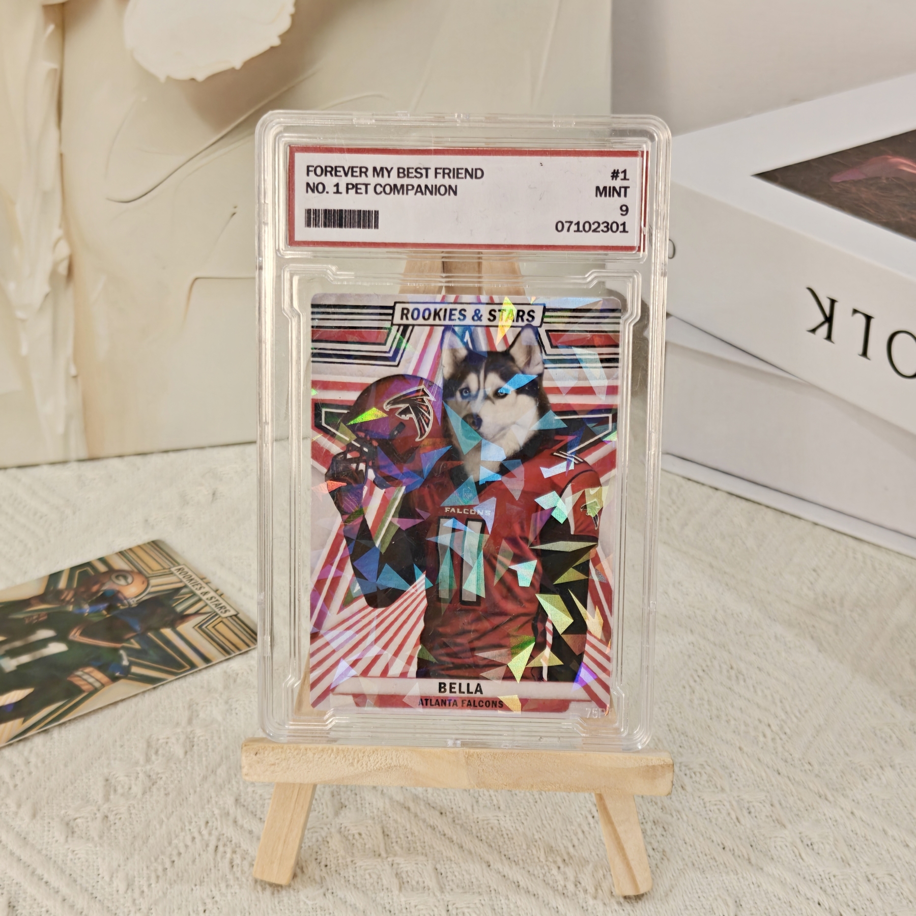 Custom Sci-Fi Football Star Pet Cards - Unleash Your Pet's Inner MVP