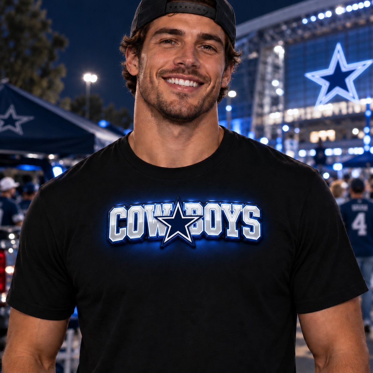 Light-Up Football Fan T-Shirt