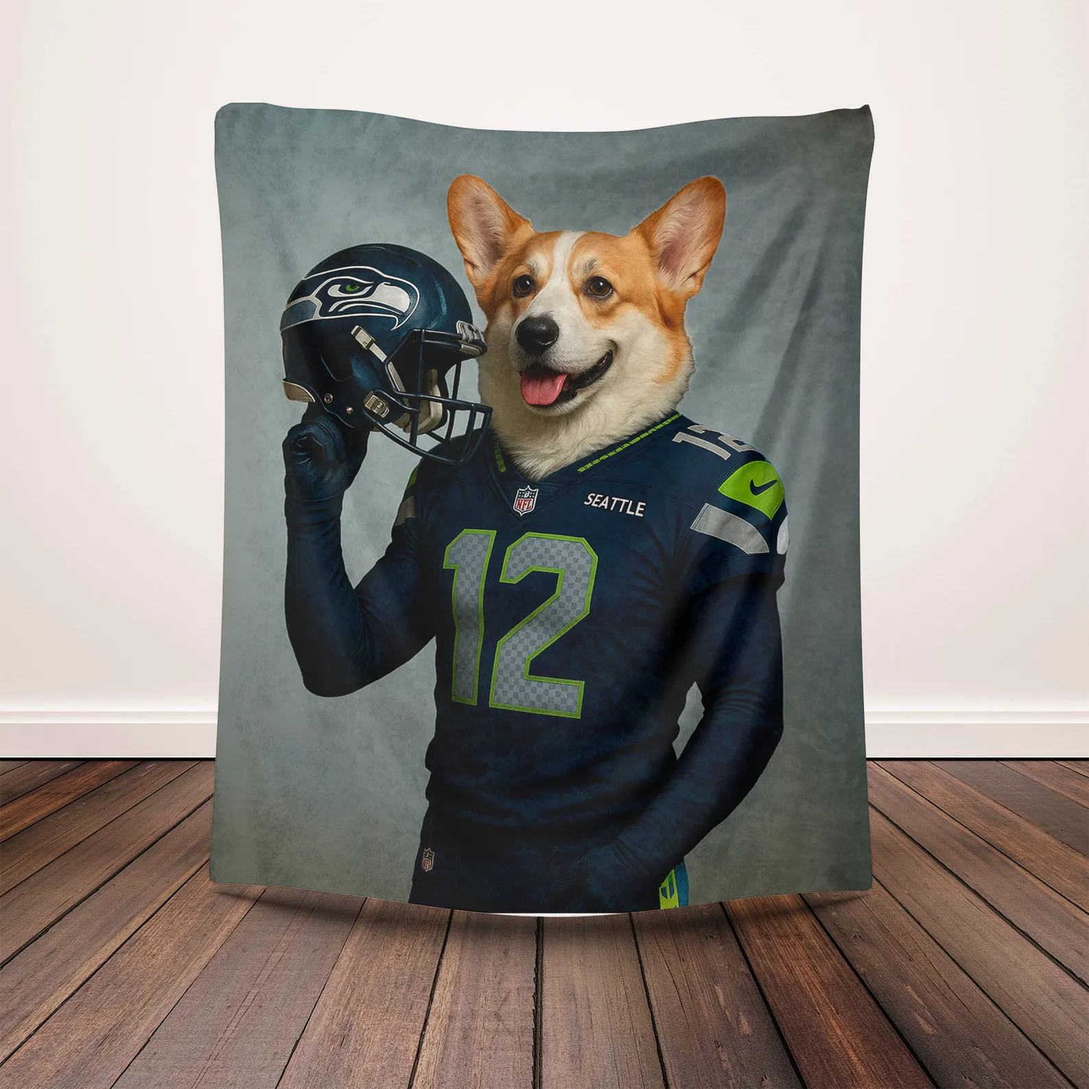 Personalized American Football Pet Blanket