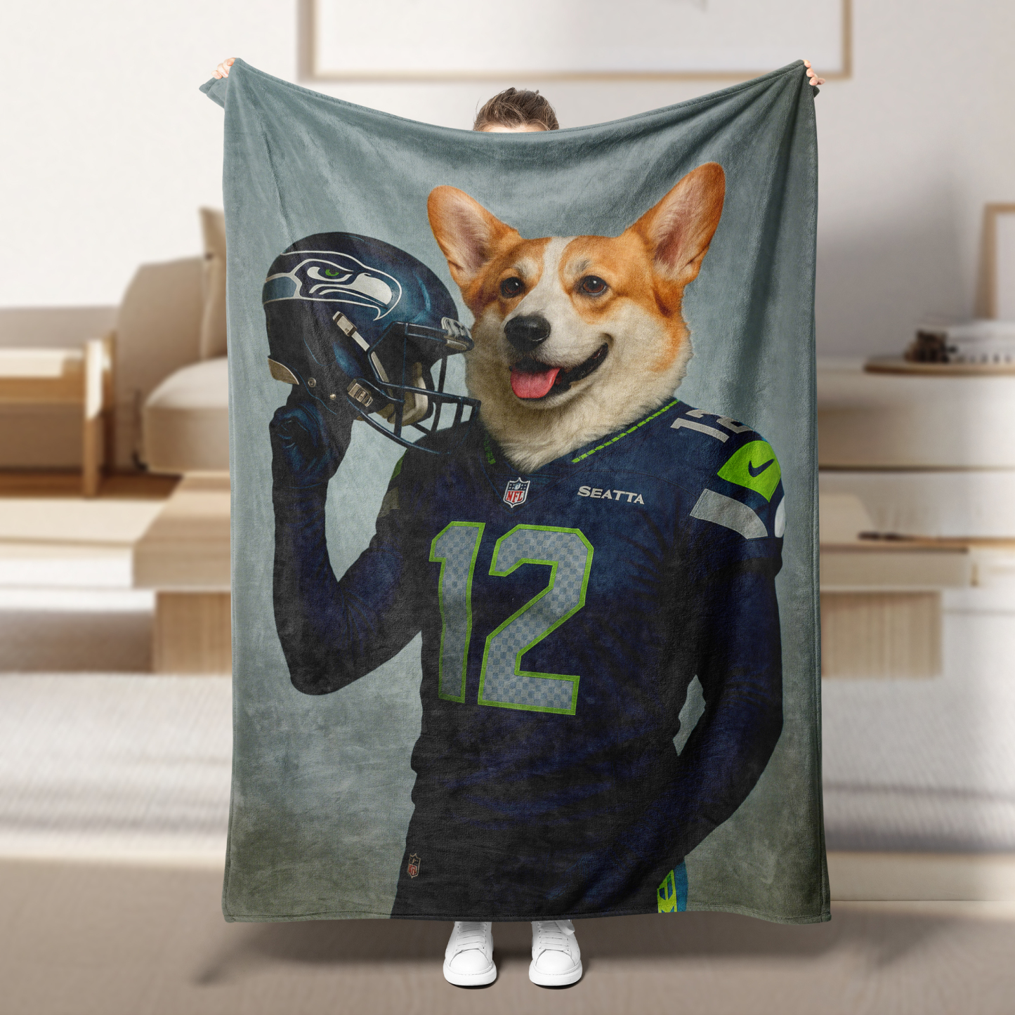 Personalized American Football Pet NFL NCAA Blanket
