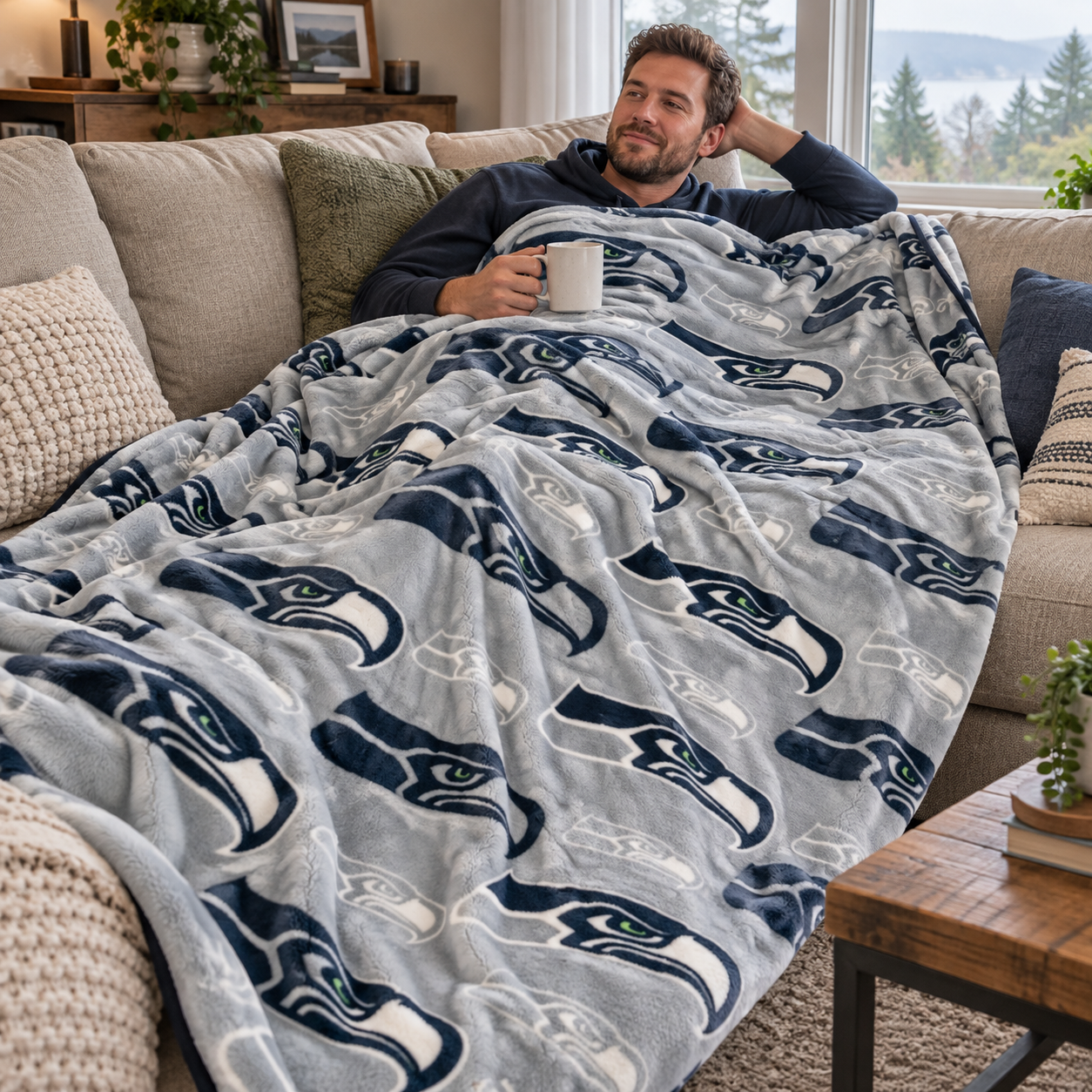 Bold Hawk Spirit Fleece Blanket