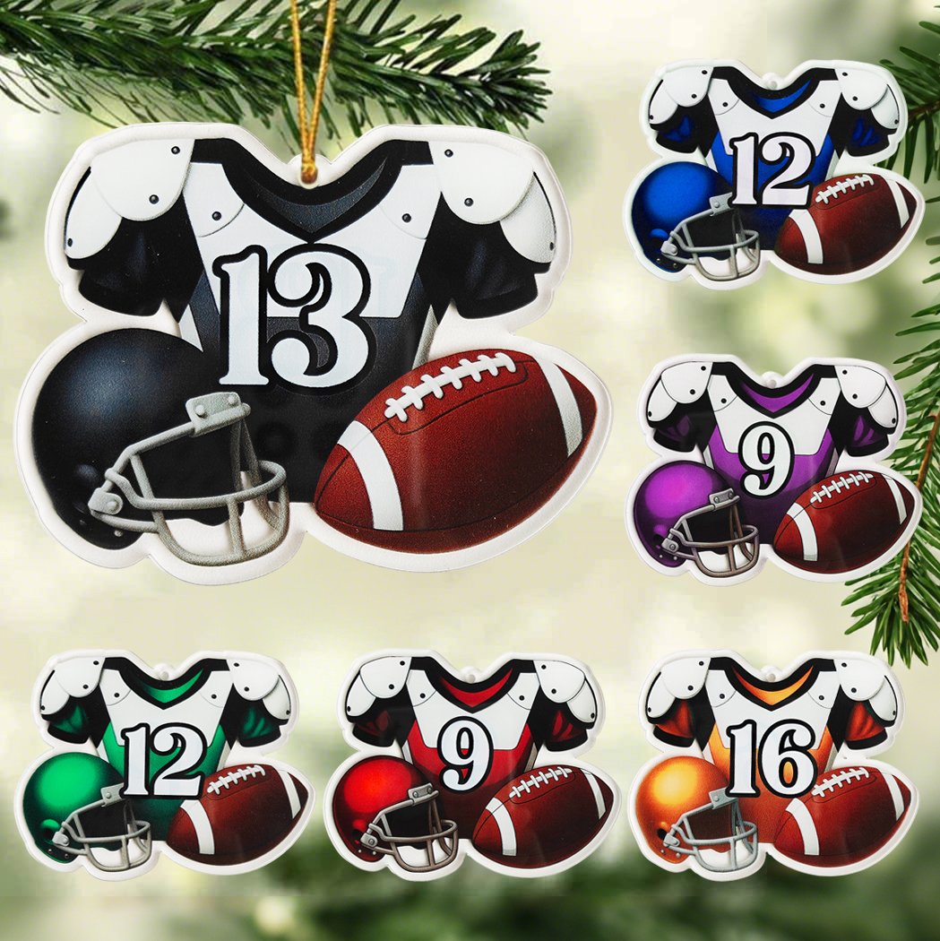 Personalized American Football Christmas Ornaments