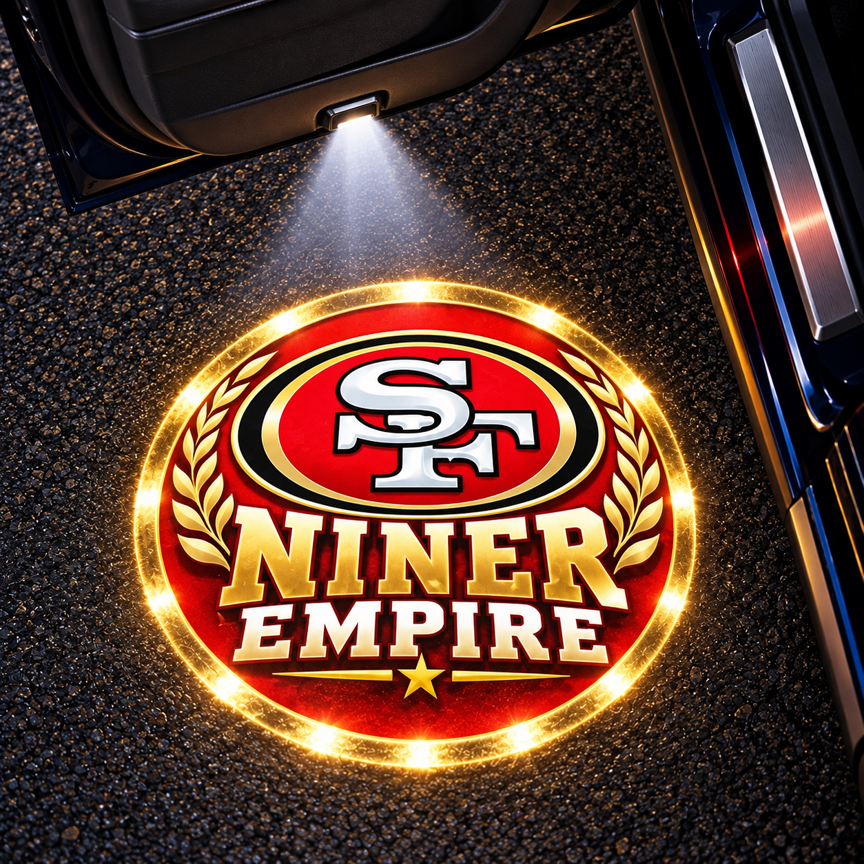 San Francisco Faithful Car Door Projector Light