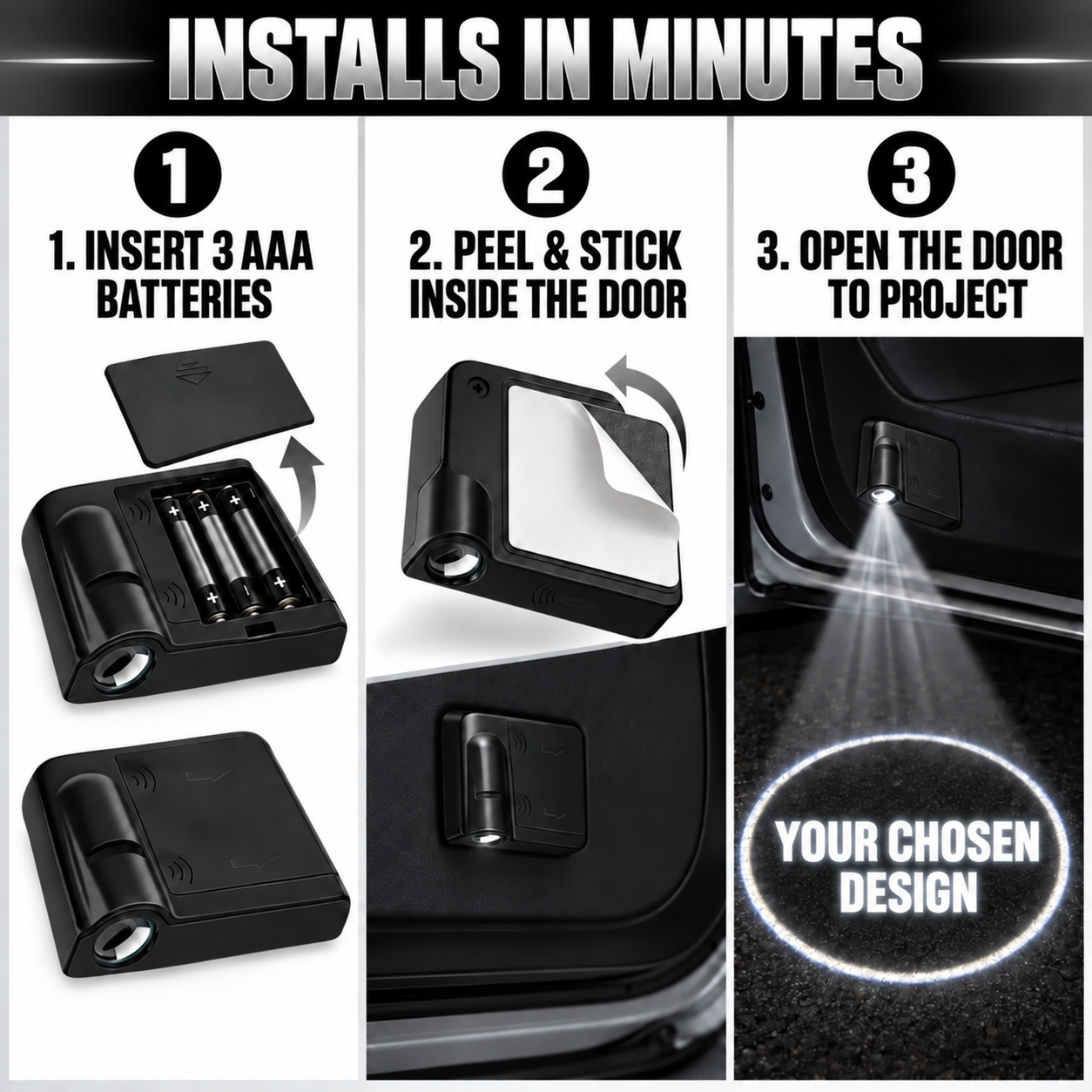 San Francisco Faithful Car Door Projector Light