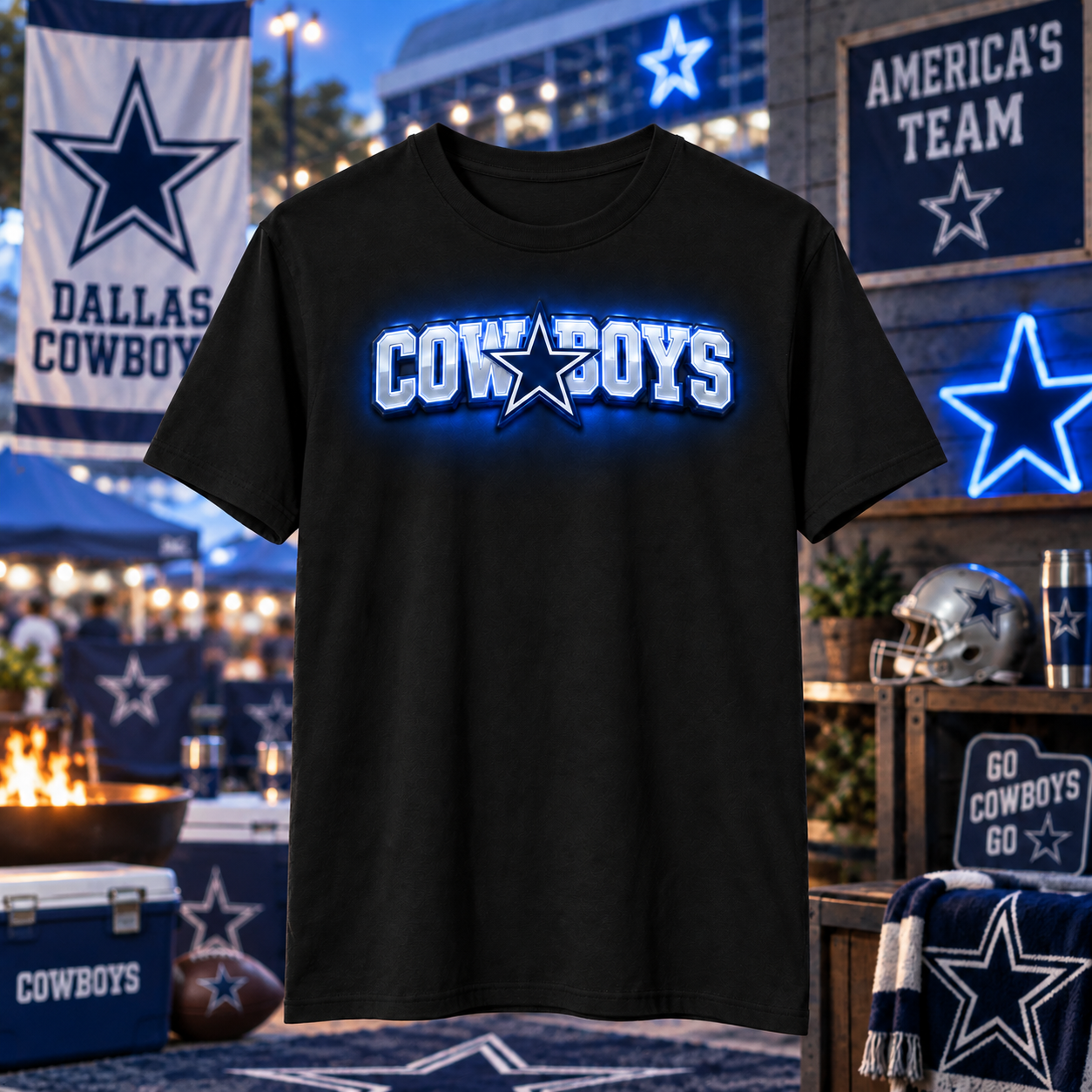 Light-Up Football Fan T-Shirt