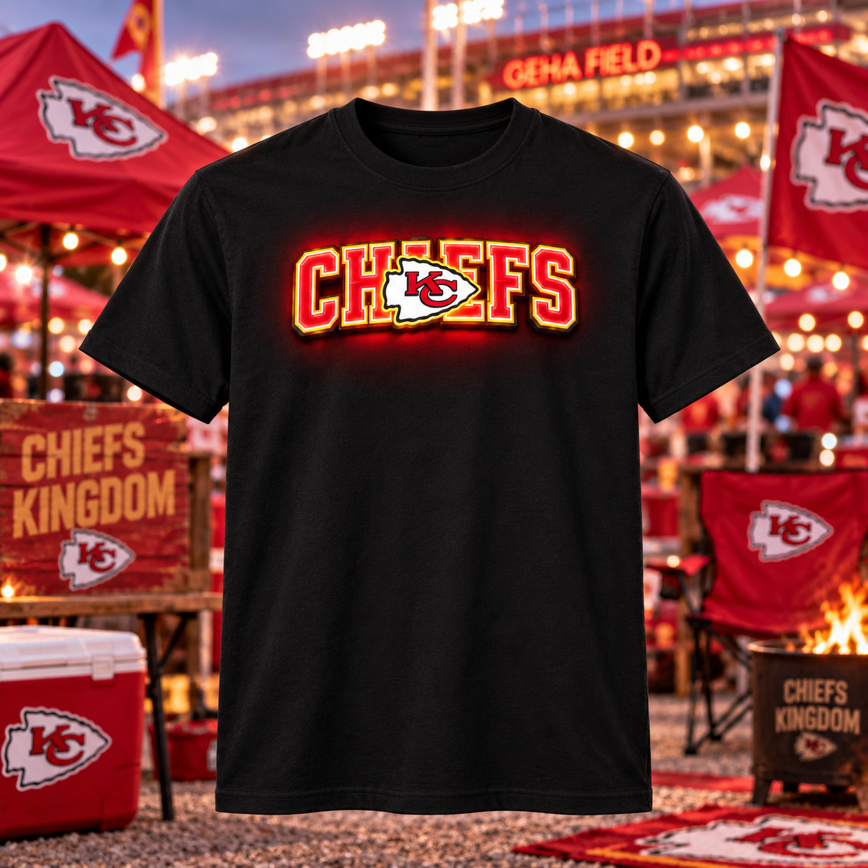 Light-Up Football Fan T-Shirt