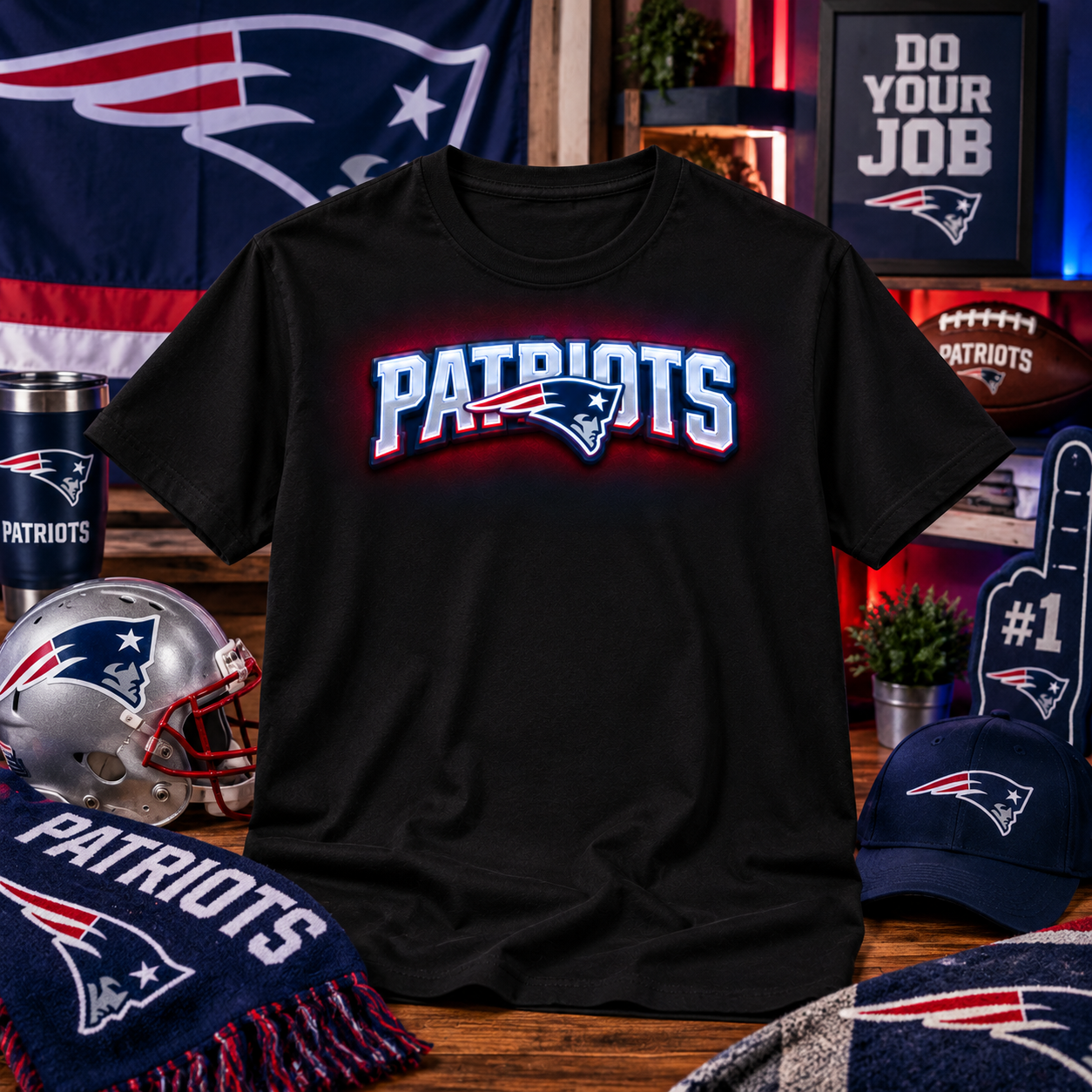 Light-Up Football Fan T-Shirt