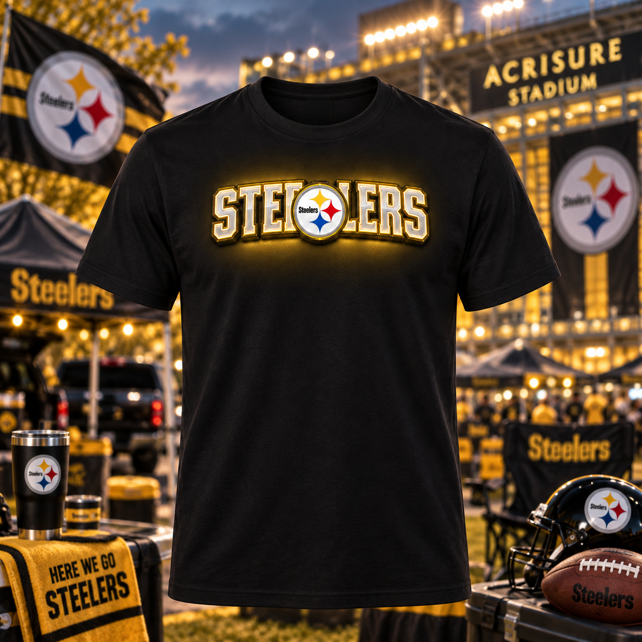 Light-Up Football Fan T-Shirt