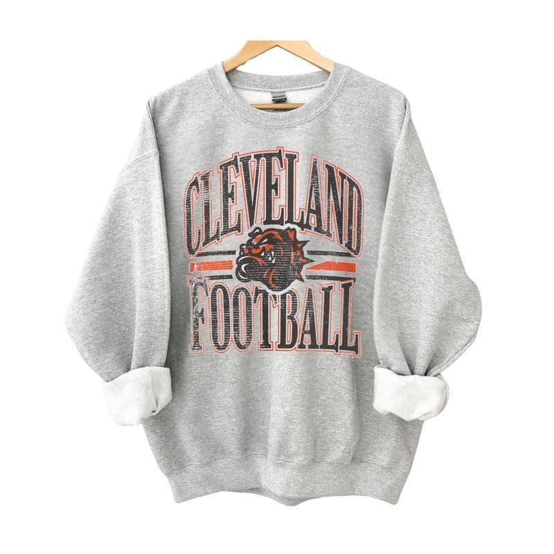 Vintage All Team Football ASH GREY Crewneck Sweatshirt