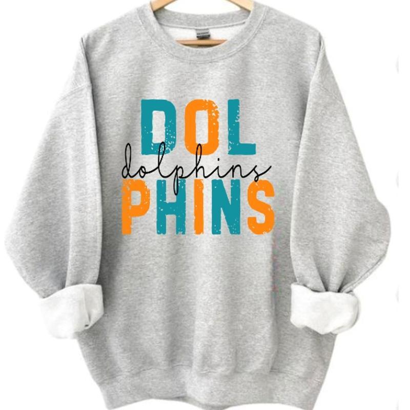 Vintage Team Name Lettering Football Sweatshirt – Retro Game Day Crewneck