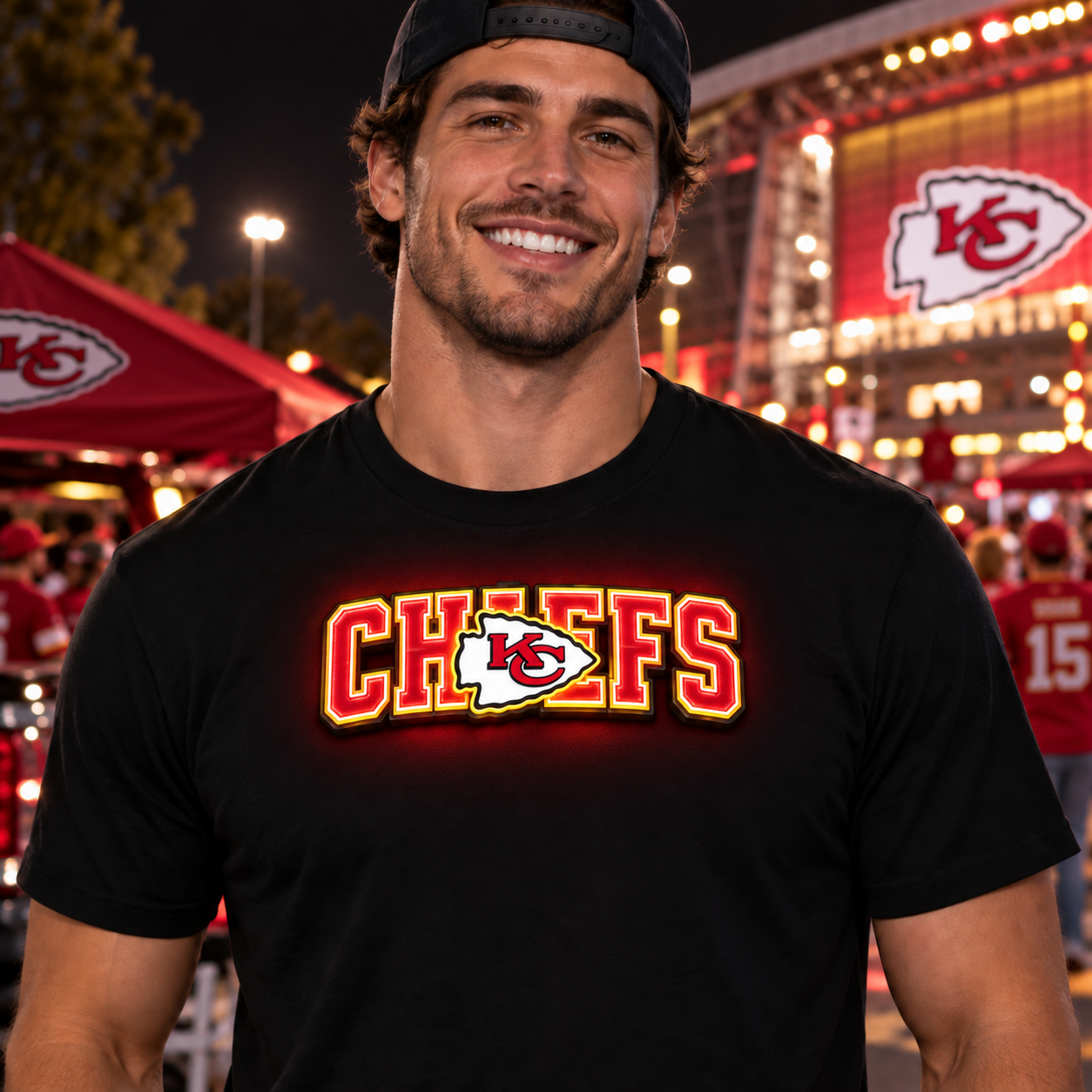 Light-Up Football Fan T-Shirt