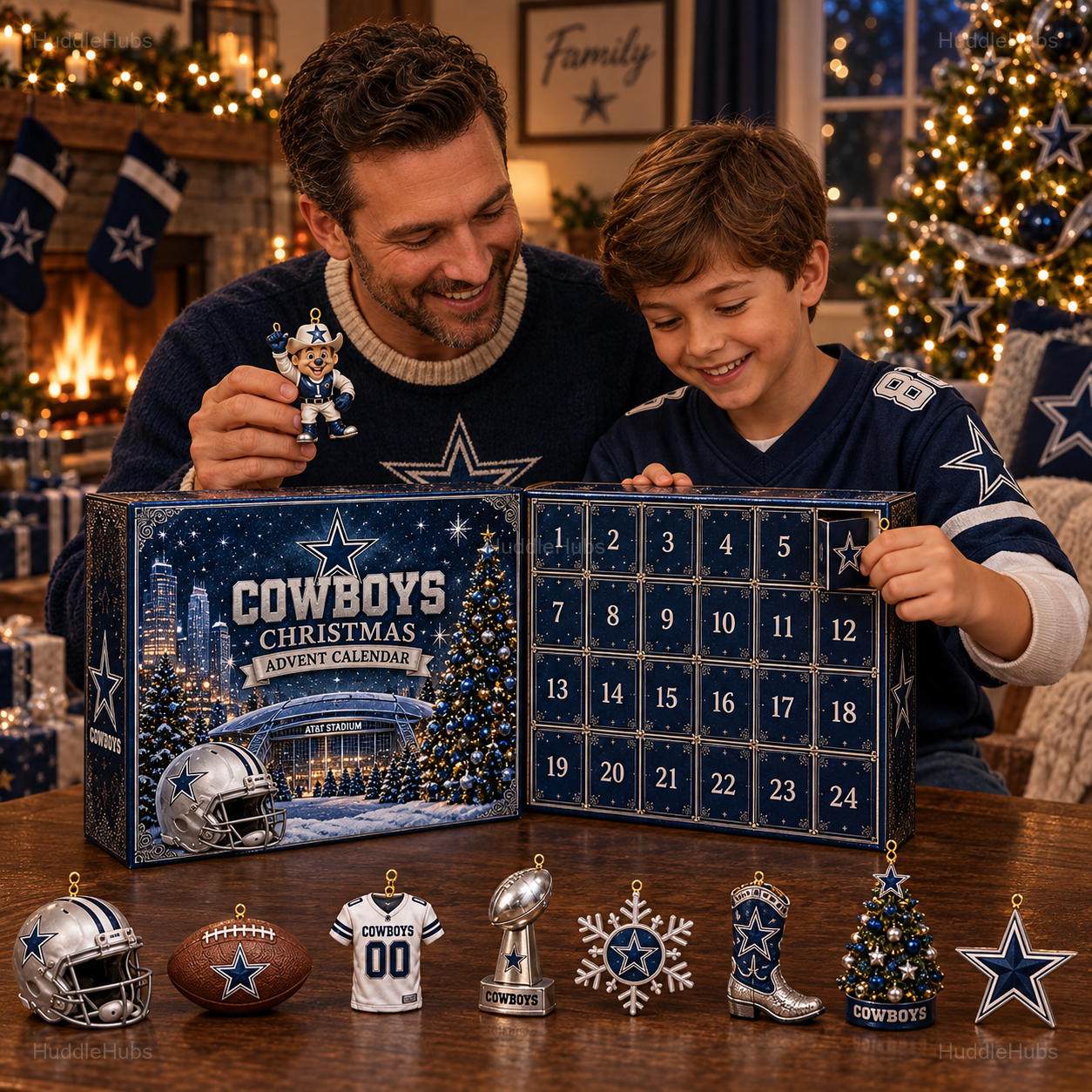 Football Fan Christmas Advent Calendar – 24 Days of Collectible Game Day Ornaments