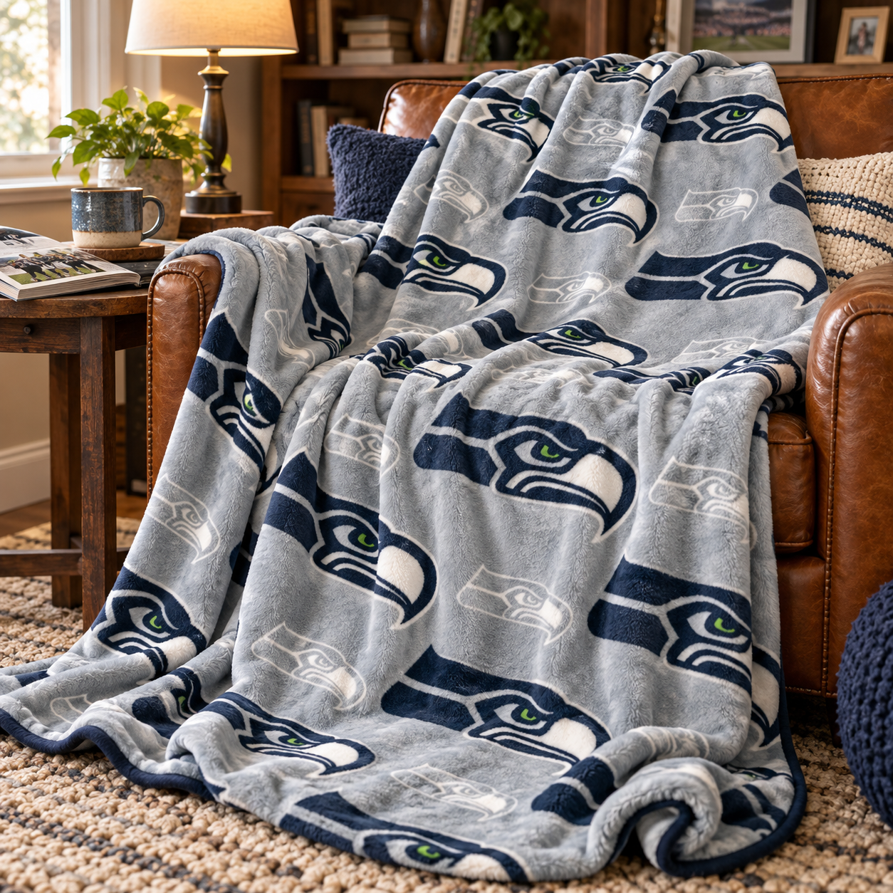 Bold Hawk Spirit Fleece Blanket