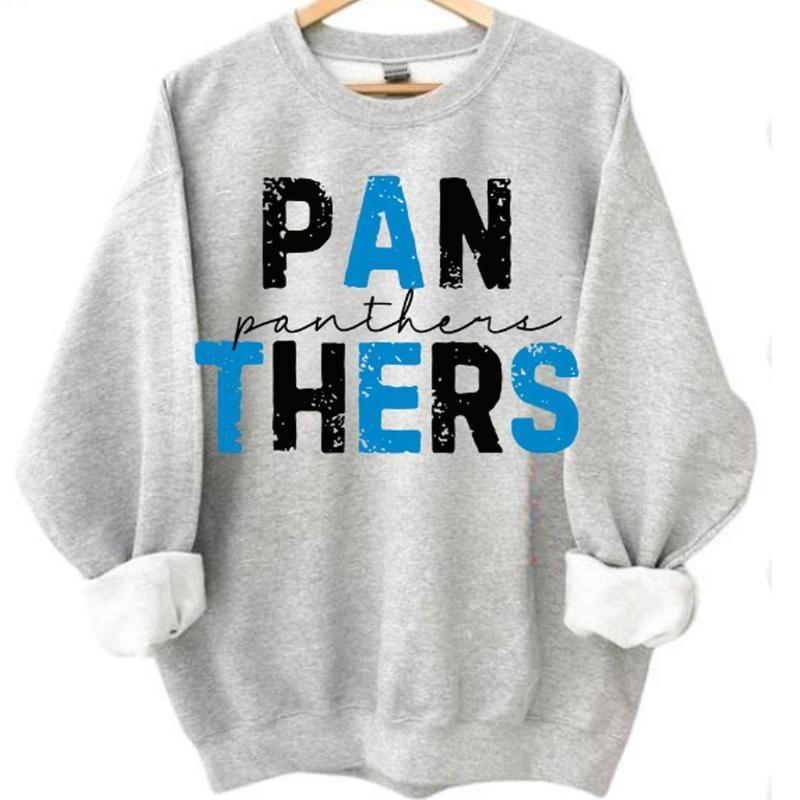 Vintage Team Name Lettering Football Sweatshirt – Retro Game Day Crewneck