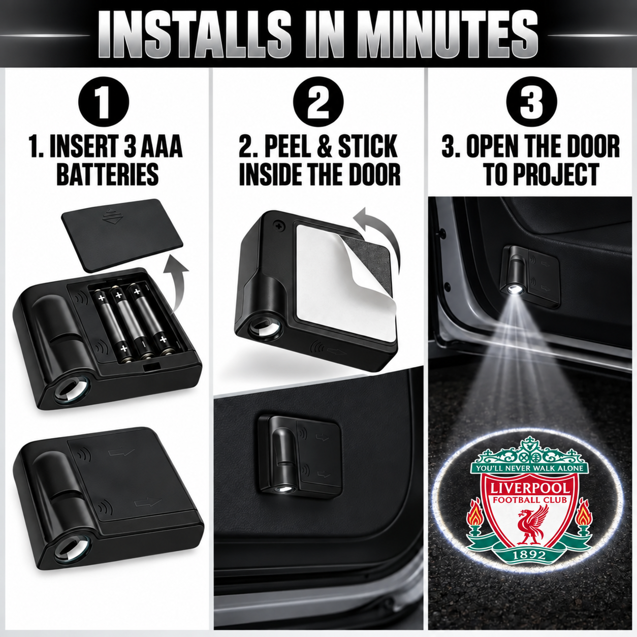 Soccer Team Car Door Projector Lights